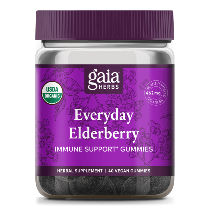 Gaia Herbs Everyday Elderberry Gummies