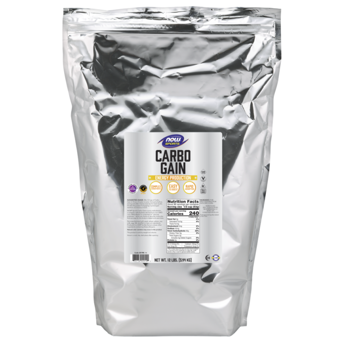 NOW Foods Carbo Gain Powder - 12 lbs.