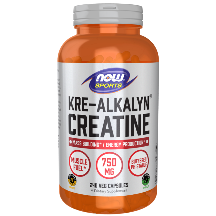 NOW Foods Kre-Alkalyn® Creatine - 240 Veg Capsules