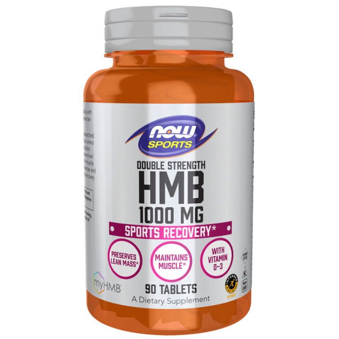 NOW Foods HMB, Double Strength 1000 mg - 90 Tablets