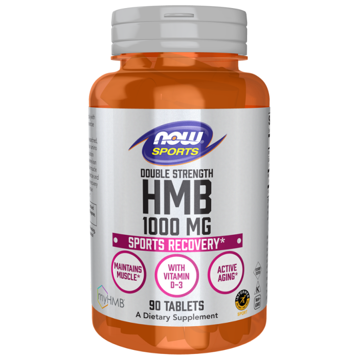 NOW Foods HMB, Double Strength 1000 mg - 90 Tablets