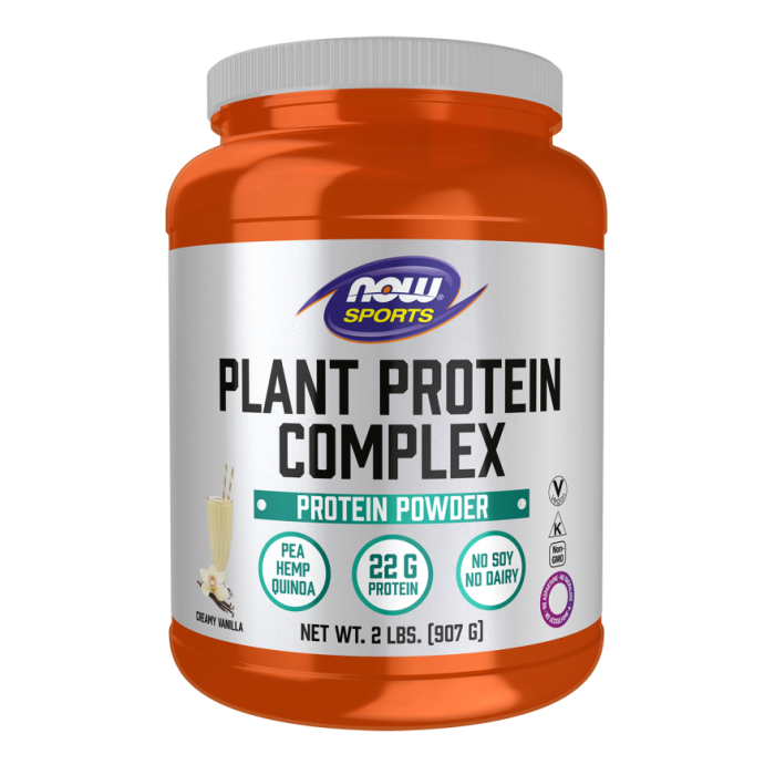 NOW Foods Plant Protein Complex, Creamy Vanilla Powder - 2 lbs.