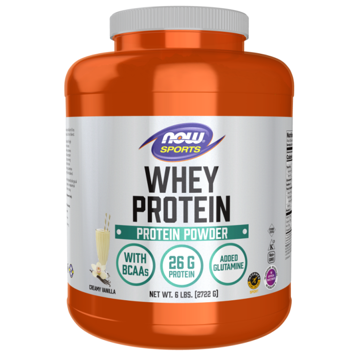 NOW Foods Whey Protein, Creamy Vanilla Powder - 6 lbs.