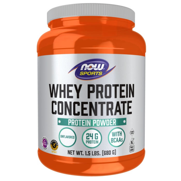 NOW Foods Whey Protein Concentrate Unflavored - 1.5 lbs.