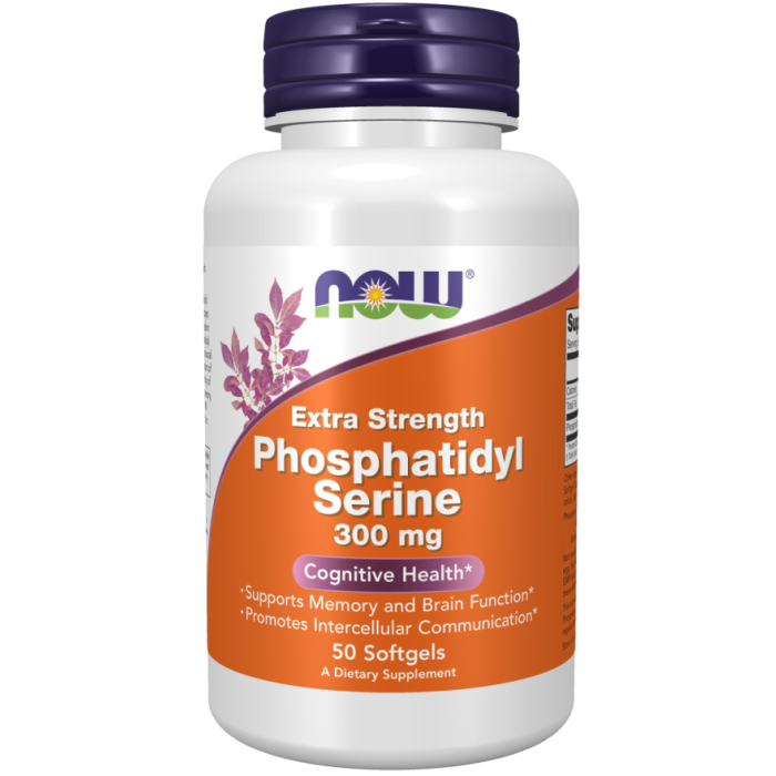 NOW Foods Phosphatidyl Serine 300 mg, Extra Strength