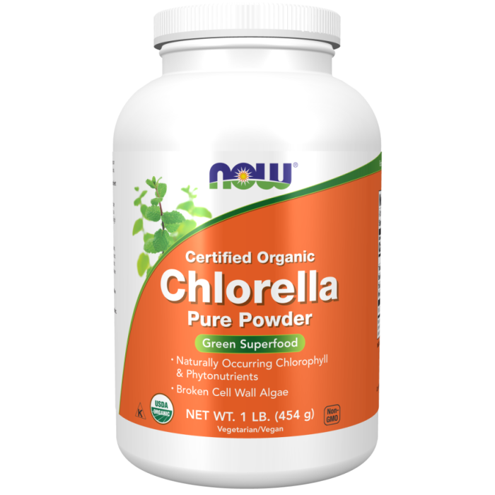 NOW Foods Chlorella Powder, Organic - 1 lb.