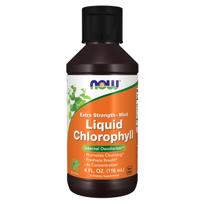 NOW Foods Chlorophyll Liquid, Extra Strength Mint - 4 fl. oz.