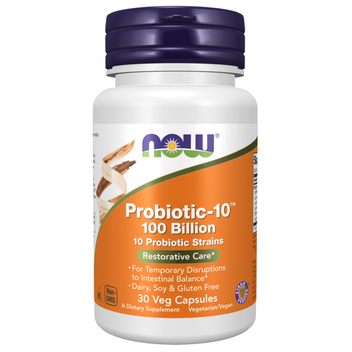 NOW Foods Probiotic-10™ 100 Billion - 30 Veg Capsules