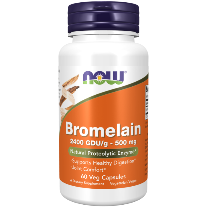 NOW Foods Bromelain 500 mg - 60 Veg Capsules