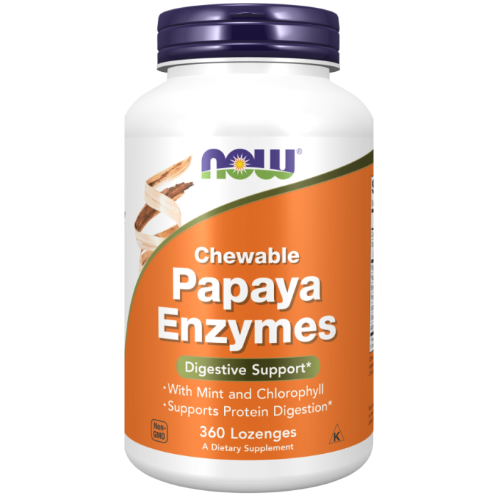 NOW Foods Papaya Enzyme - 360 Lozenges