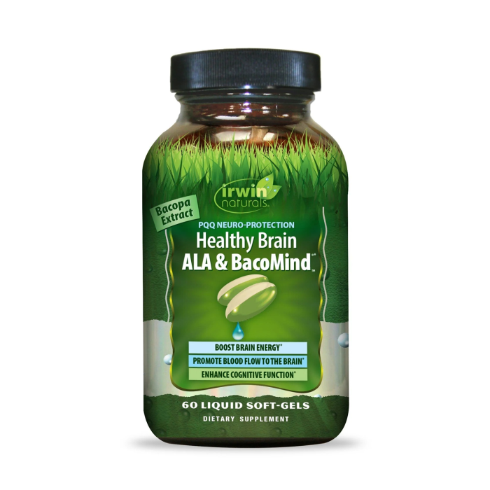 Irwin Naturals Healthy Brain ALA & BacoMind - Front view