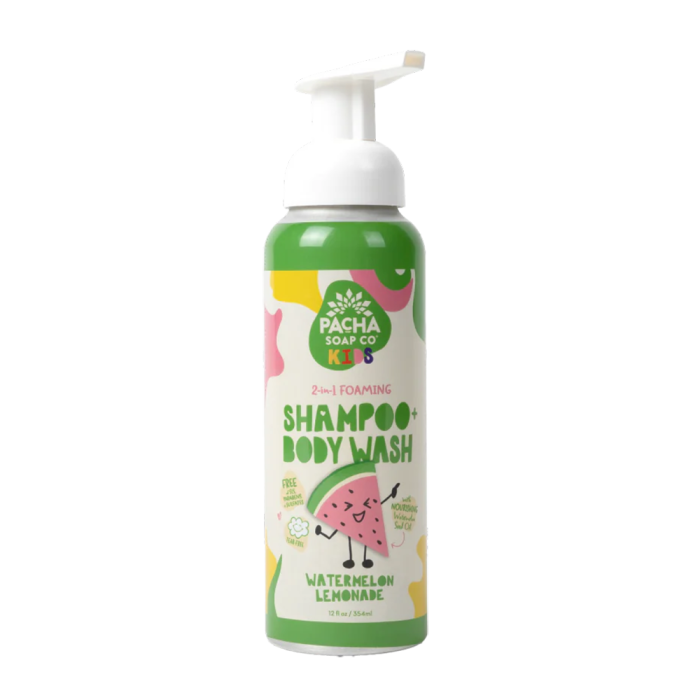 Pacha Soap Co. Kids Watermelon Lemonade 2-In-1 Foaming Shampoo & Body Wash - Front view