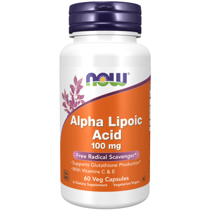 NOW Foods Alpha Lipoic Acid 100 mg - 60 Veg Capsules