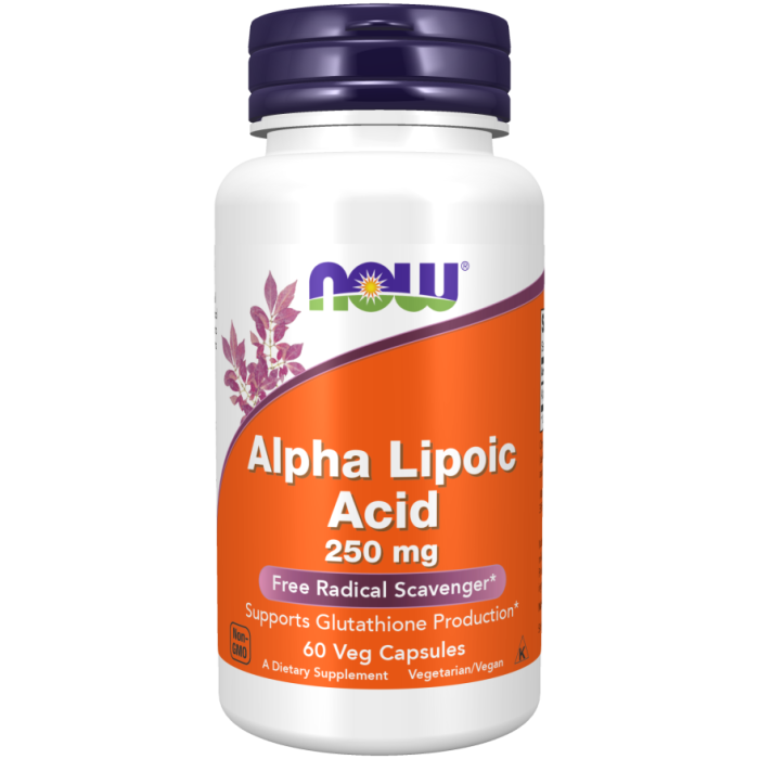 NOW Foods Alpha Lipoic Acid 250 mg - 60 Veg Capsules