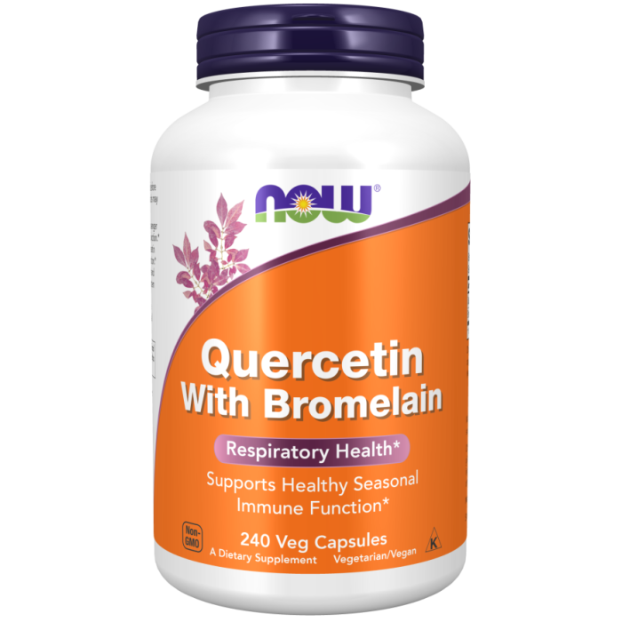 NOW Foods Quercetin with Bromelain - 240 Veg Capsules