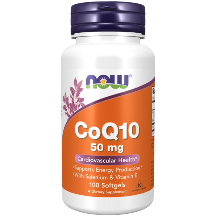 NOW Foods CoQ10 50 mg - 100 Softgels