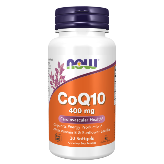 NOW Foods CoQ10 400 mg - 30 Softgels