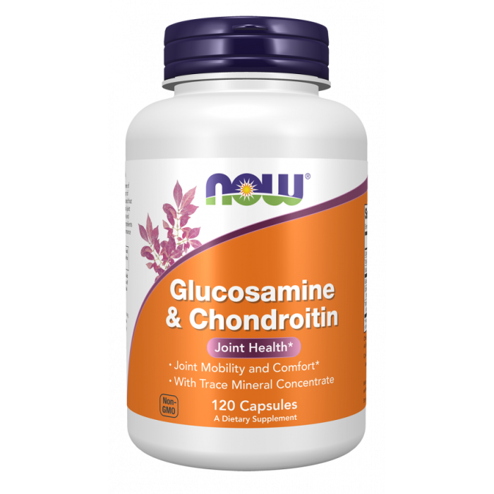 NOW Foods Glucosamine & Chondroitin with Trace Minerals - 120 Capsules