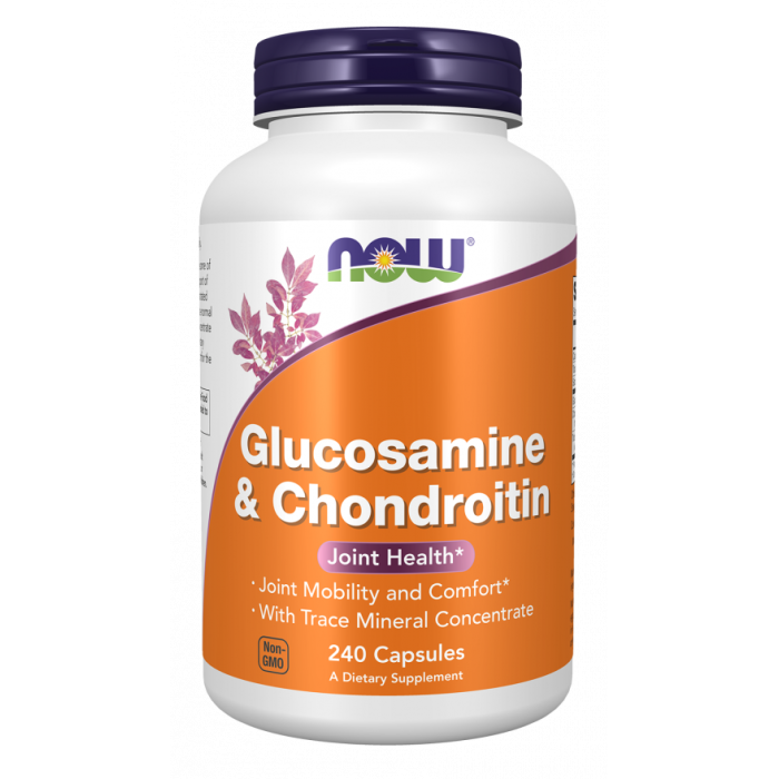 NOW Foods Glucosamine & Chondroitin with Trace Minerals - 240 Capsules