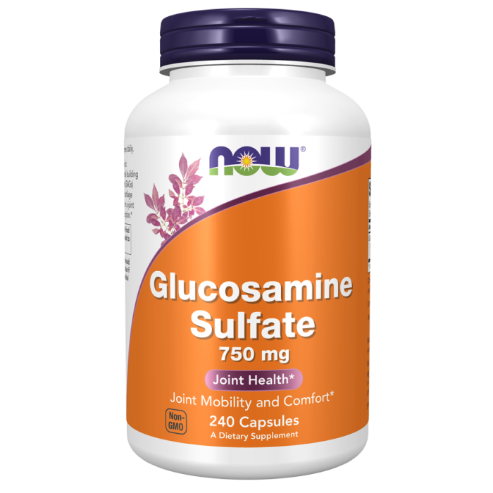 NOW Foods Glucosamine Sulfate 750 mg - 240 Capsules