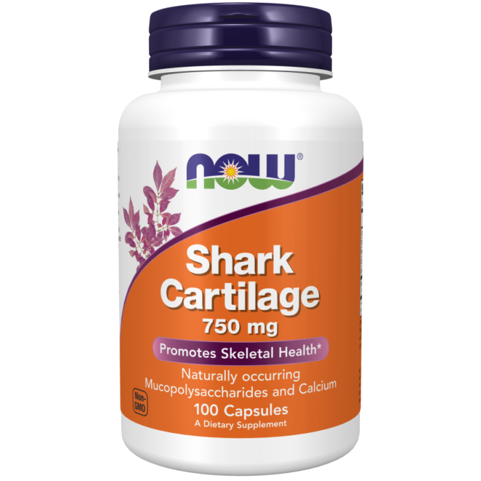 NOW Foods Shark Cartilage 750 mg - 100 Capsules