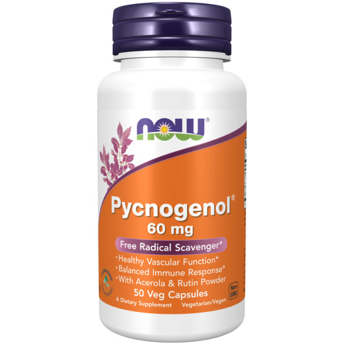 NOW Foods Pycnogenol® 60 mg - 50 Veg Capsules