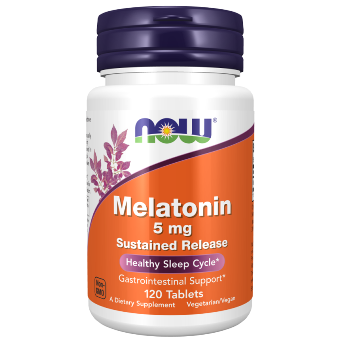 NOW Foods Melatonin 5 mg Sustained Release - 120 Tablets