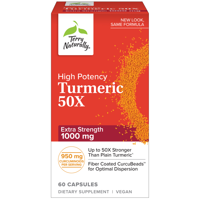 Terry Naturally Turmeric 50X, 60 capsules