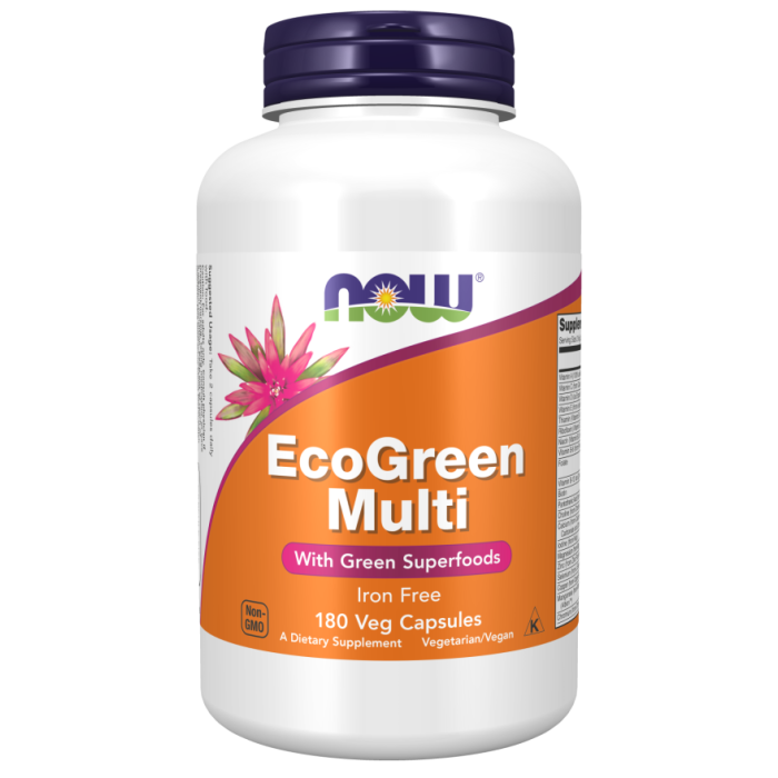 NOW Foods EcoGreen Multi Vitamin - 180 Veg Capsules