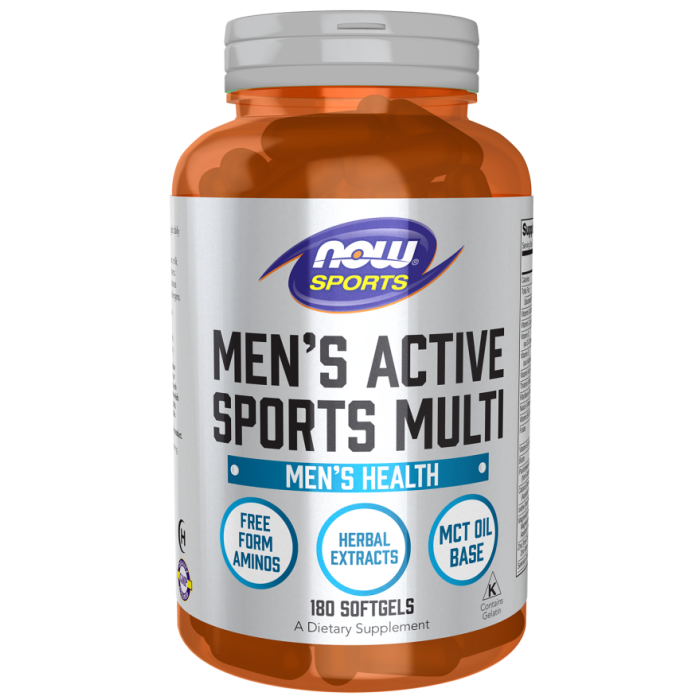 NOW Foods Men's Active Sports Multi - 180 Softgels