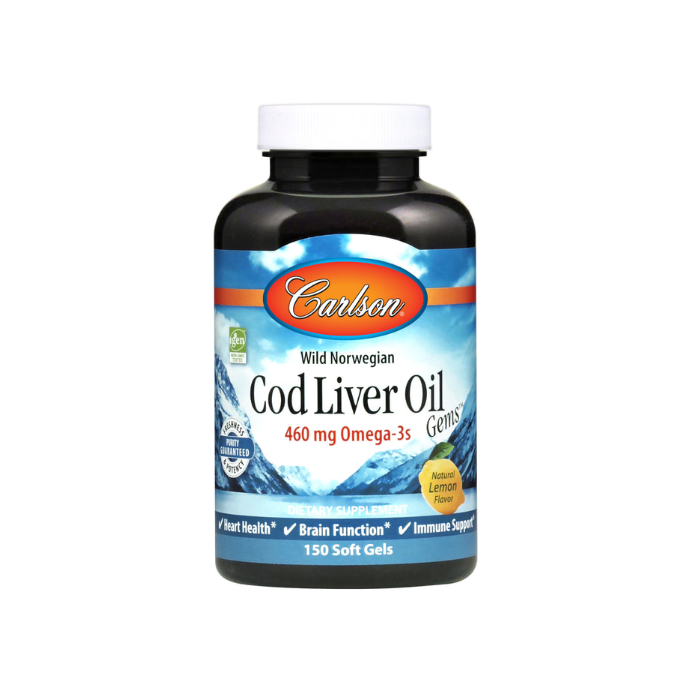 Carlson Lemon Norwegian Cod Liver Oil, 150 softgels