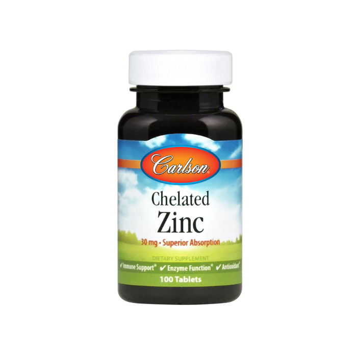 Carlson Chelated Zinc, 30 mg, 100 Tablets