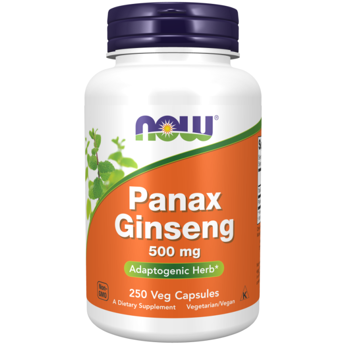 NOW Foods Panax Ginseng Extract - 250 Veg Capsules