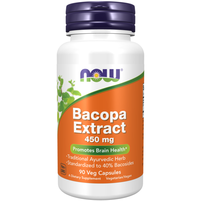 NOW Foods Bacopa Extract 450 mg - 90 Veg Capsules