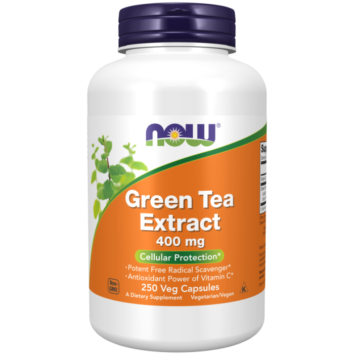 NOW Foods Green Tea Extract 400 mg - 250 Veg Capsules