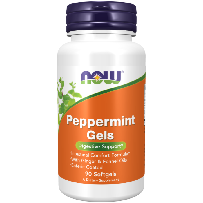 NOW Foods Peppermint Gels - 90 Softgels