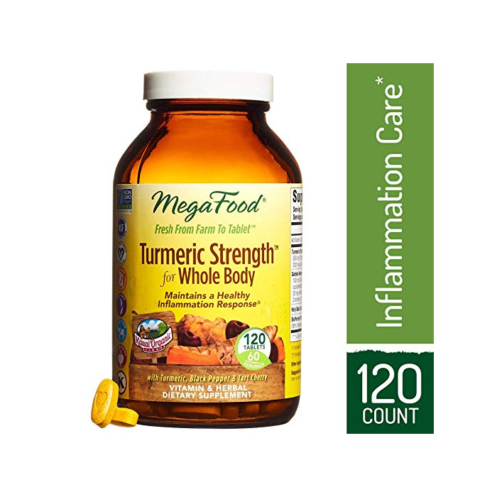 MegaFood Tumeric Strength for Whole Body, 120 Tablets