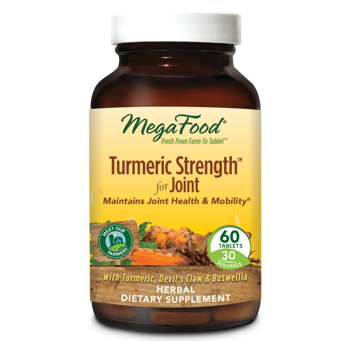 MegaFood Tumeric Strength For Joint, 60 Tablets