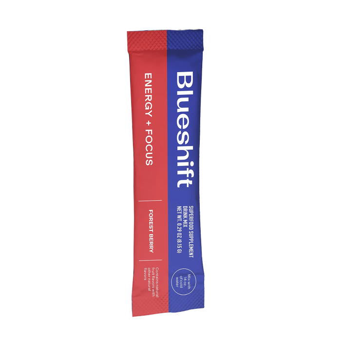 Blueshift Nutrition Energy + Focus Forest Berry Packet - Front view