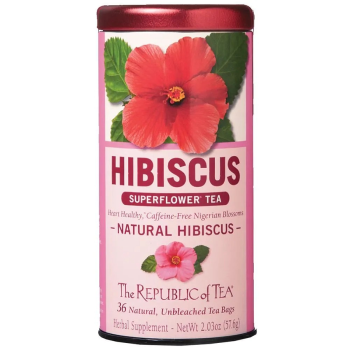 The Republic of Tea Natural Hibiscus Tea Bags - Front view