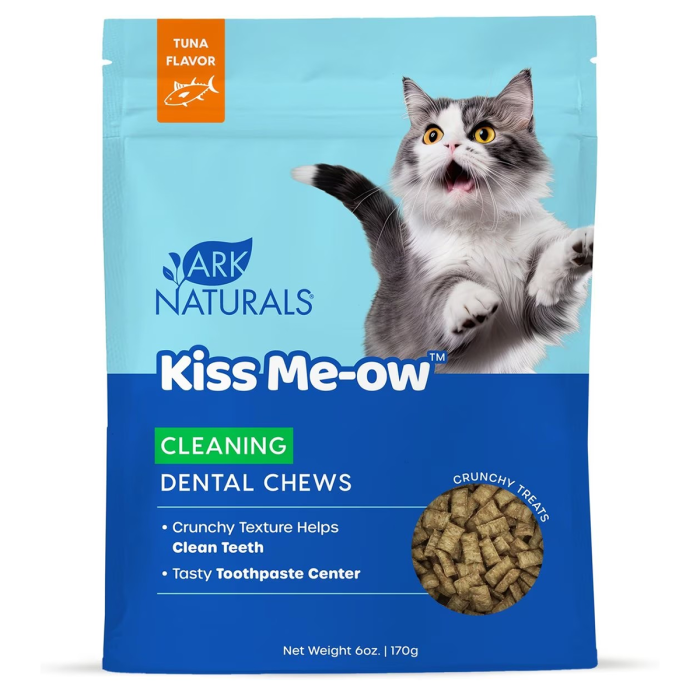 Ark Naturals Kiss Me-Ow Cleaning Tuna Dental Chews - Front view