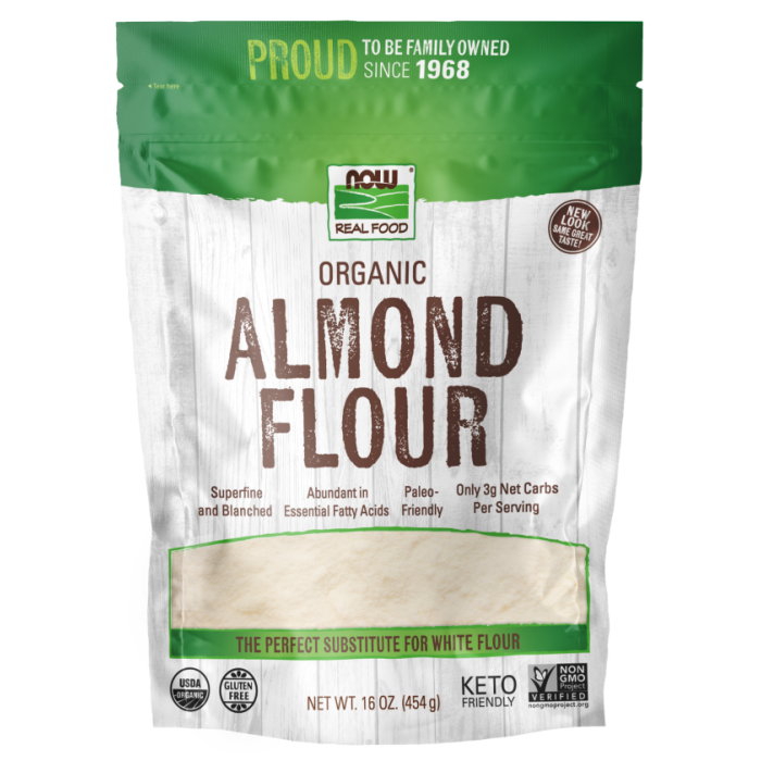 NOW Foods Almond Flour, Organic - 16 oz.