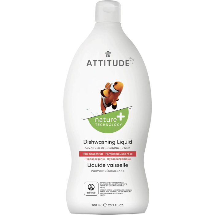 Attitude Dishwashing Liquid Pink Grapefruit - Front view