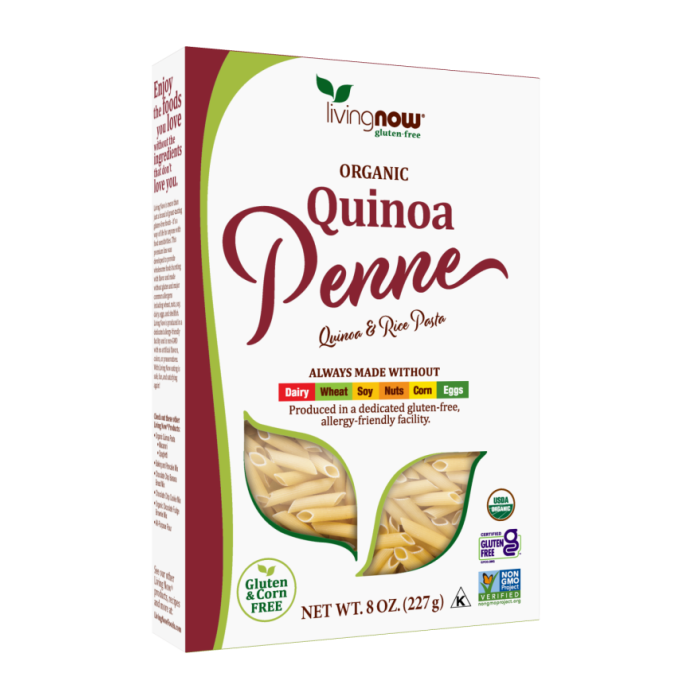 NOW Foods Quinoa Penne, Organic - 8 oz.