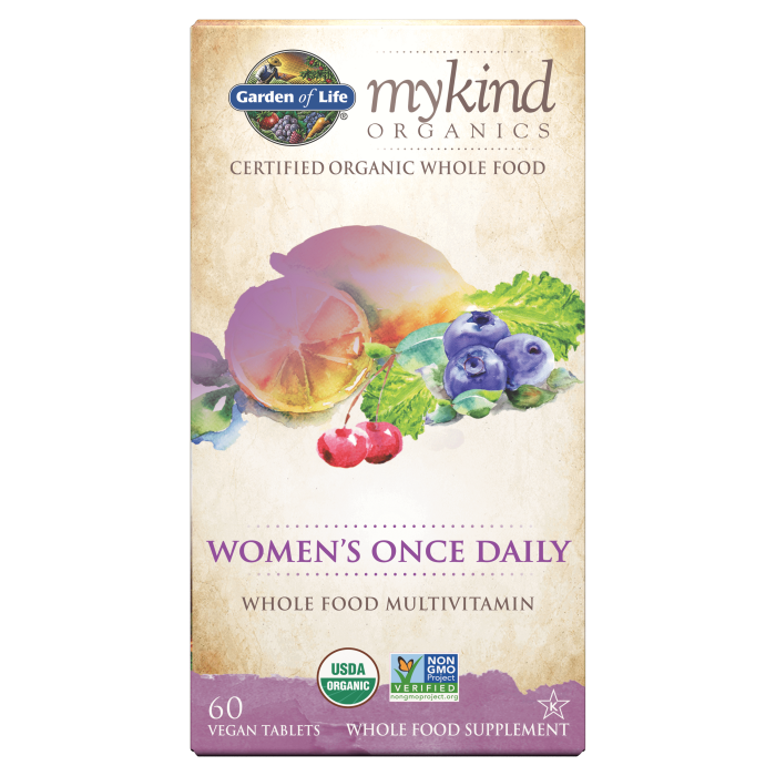 Garden of Life Organics Women's Once Daily Multi, 60 Tablets