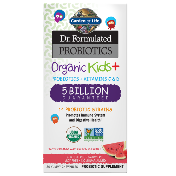 Garden of Life Dr. Formulated Probiotics Organic Kids+, Watermelon Flavor, 30 Chewables