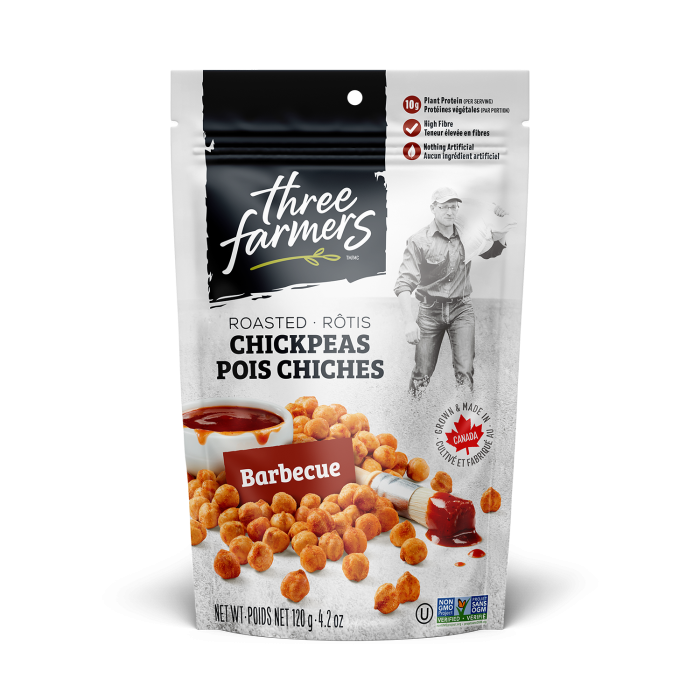 Three Farmers Barbecue Roasted Chickpeas - Front view