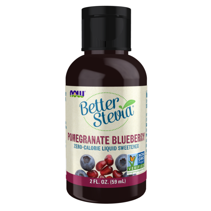 NOW Foods BetterStevia® Liquid, Pomegranate Blueberry - 2 fl. oz.