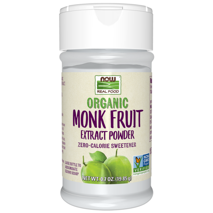 NOW Foods Monk Fruit Extract, Organic Powder - 0.7 oz. 