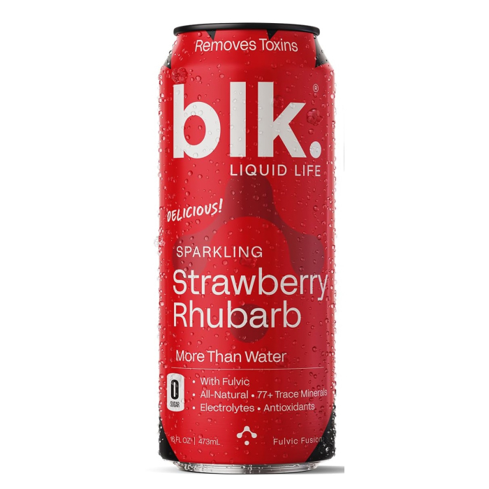 Blk Water Sparkling Strawberry Rhubarb Can, 16.9 oz.